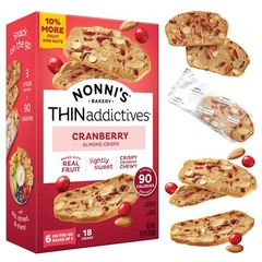 Nonni’s THINaddictives Cranberry Almond Nut Cookies, Sweet Crunchy & Chewy Cr…