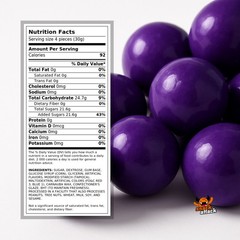 PURPLE GUMBALLS GRAPE FLAVORED 1in ~ Juicy grape fun ~ 3/4LB – 12OZ ~ SHIPS FREE