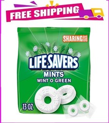 LIFE SAVERS Wint-O-Green Flavor Breath Mints Hard Candy, Sharing Size, LIFE SAVE