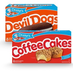 Drake’s Devil Dogs and Coffee Cake Combo Pack, 1 Box Each