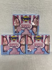 Peeps Cotton Candy Marshmallow Chicks Lot of 3 Boxes 10 Count 3oz Each BB 09/26
