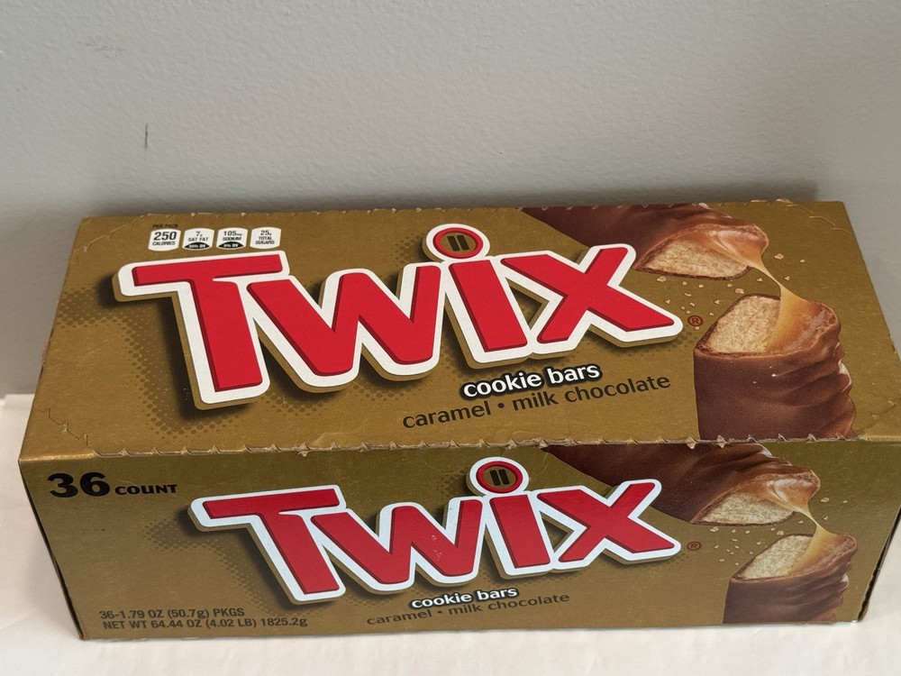 Twix Caramel Cookie Chocolate Candy Bars Bulk Pack 36 ct