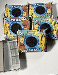 OREO 15ozx Pokémon Limited Edition Non Edible Sealed! x5 + 11 Acrylic Containers