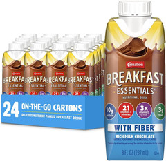 Ready to Drink with Fiber, Rich Milk Chocolate, 8 FL OZ Carton (Pack of 24)