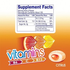 Mentos Gum Sugar Free Chewing Gum with Xylitol, Citrus Flavor, 6 Bottle