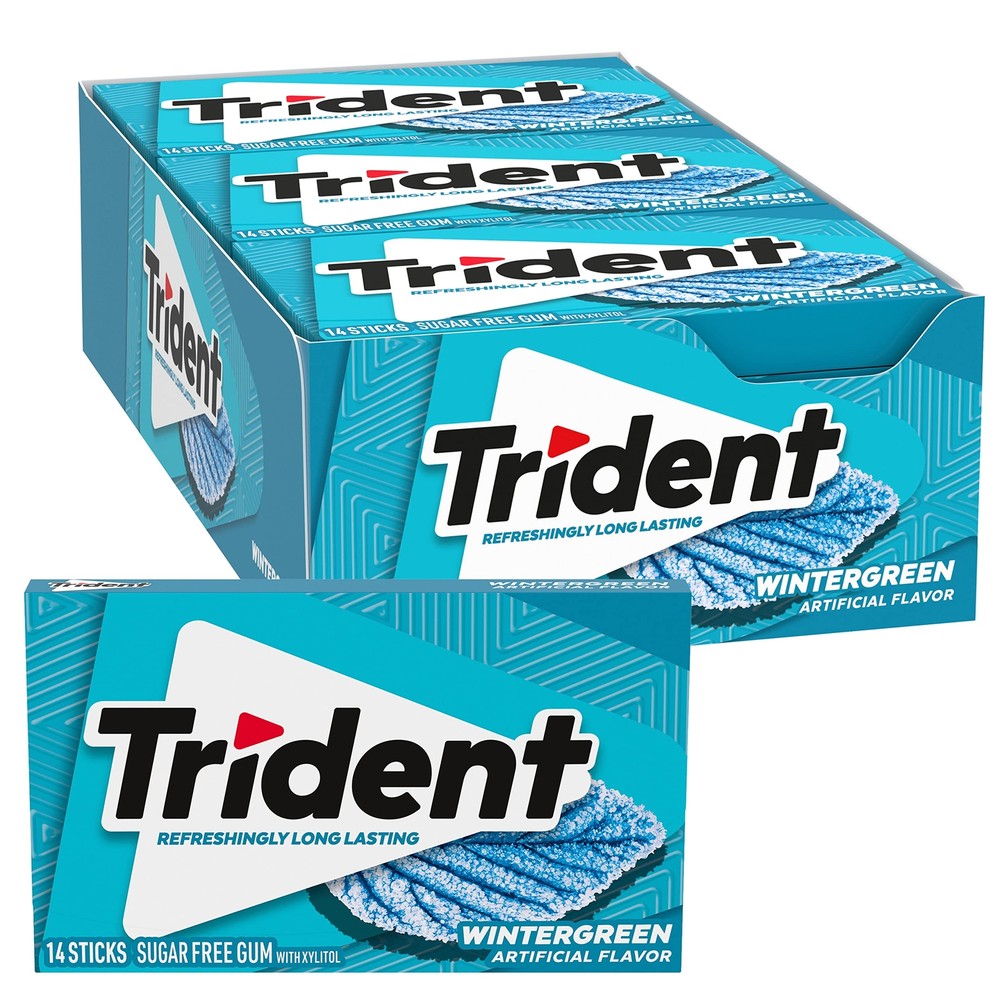 Trident Sugar Free Gum Wintergreen 12/PK