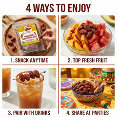 Tamarindo De Frutas Con Chile, Authentic Mexican Tamarind Candy with Chili, Swee