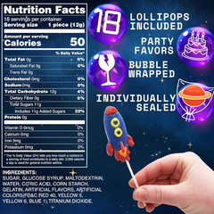 Space Lollipops, Galaxy Themed Birthday Party Treats, Individually Wrapped Candy
