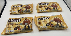 Lot of 4 M&M’s Milk Chocolate Pumpkin Pie 7.44oz Thanksgiving Candy Expir 4/2026