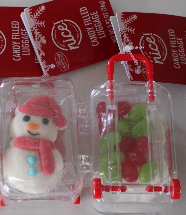 Nice! Candy Filled Luggage Filled with Mallo Snowman & Jelly Beans .92 oz