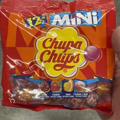 12ct Total Chupa Chups Mini Lollipops Fruit Flavors 2.52 oz/12 Count