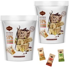 Halva Tahini Bar Mini Snacks – Assortment Of 2 Bags Each Contains – 18 Snack-Siz