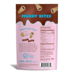 MUDDY BITES Hazelnut Cocoa Shortbread Filled Cookie Cone Snacks NET WT (3.5 OZ)