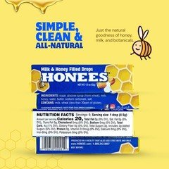 Honey Filled Cough Drops, Milk & Honey- Natural Cough Drops- Sore Throat Reli…