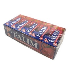Falim Strawberry Chewing Gum Pack of 100 Sugarless No Artificial Flavors