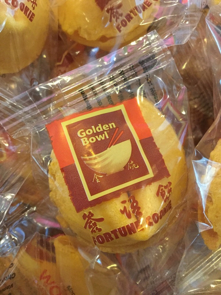 100 pcs Golden Bowl Fortune Cookies Individually Wrapped “Free Shipping”
