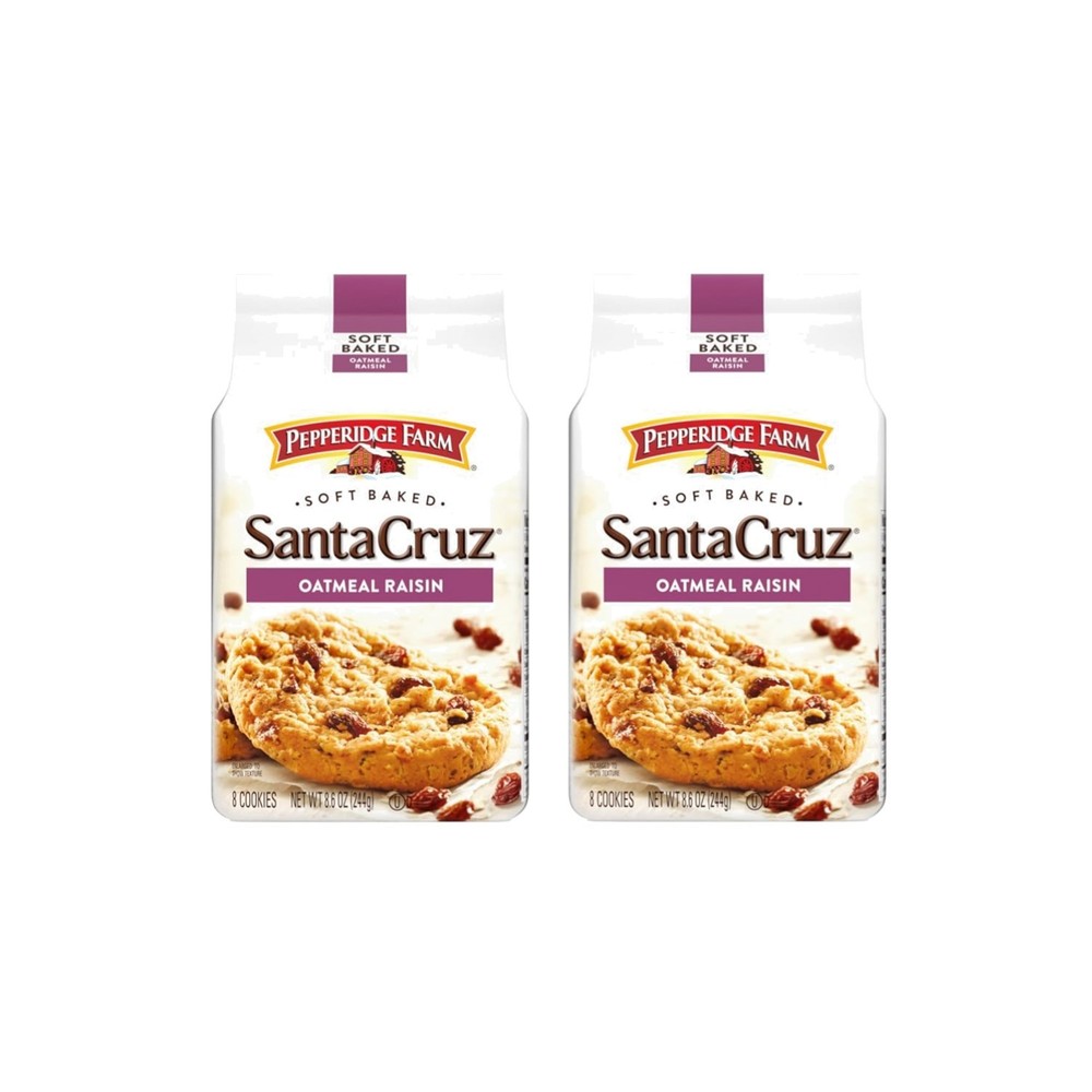 Oatmeal Raisin Cookies 8.6 oz Bag Pack of 2