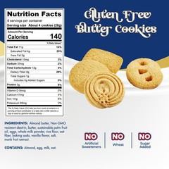 ChocZero Keto Butter Cookies Sugar Free Danish Shortbread Gluten Free 1 box