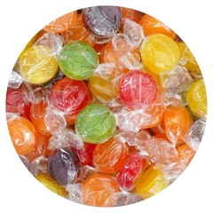 Assorted Fruit Hard Candy, 1 Pound Bulk Candy Approx. 75 pcs., Individually W…