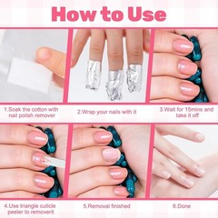 Ptwola 1000pcs Aluminium Foils Nails Polish Remover, Soak Off Wraps Finger Nail