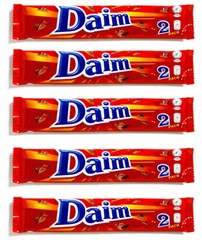 5 DAIM 2PACK Crunchy Almond & Caramel Chocolate Bars European Candy 56g 1.98oz