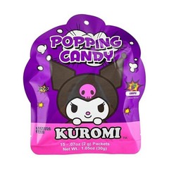 Sanrio Kuromi Popping Candy Grape Flavor Lactose Free 15-Pack 30g Bag