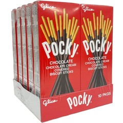 Pocky Cream Covered Biscuit Sticks, Chocolate, 1.41 oz, 10-count. Fast Shipping
