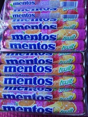2 Mentos Chewy Fruit Mint Candy Rolls 14 Pieces (Pack of 15) 30 Rolls Free Ship