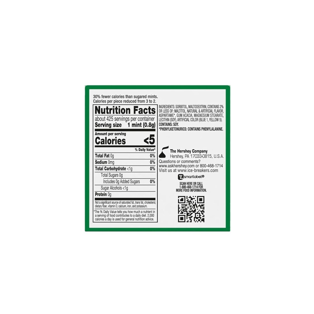 Spearmint Flavored Mints, Sugar-Free Tin Pack