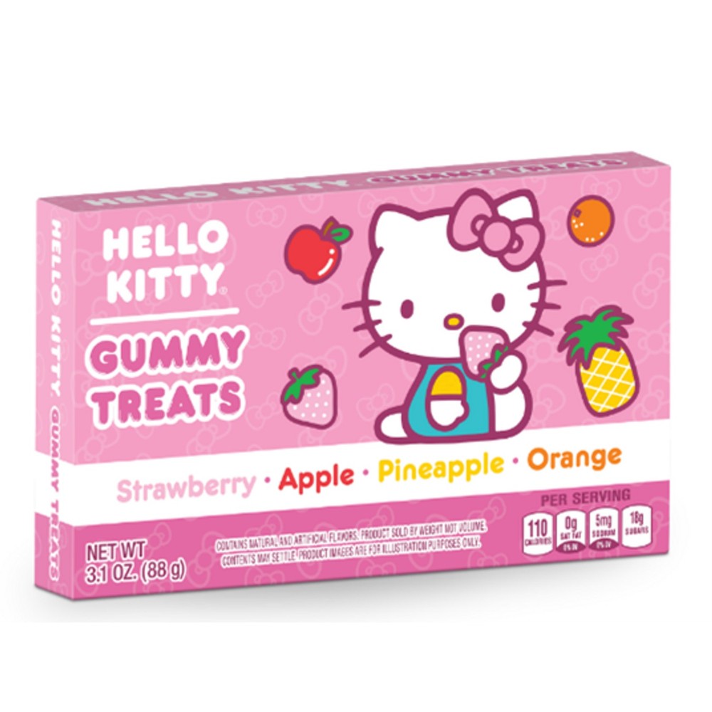 6x Hello Kitty Gummy Treats Fruit Flavored Candy Theater Box 3.1oz