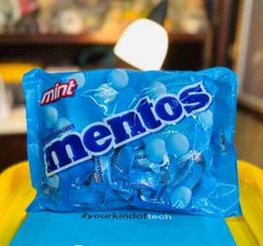Pack of 2 x 100 Tablets(Total 200 Tablets)Mentos Mint Flavor Chewy Dragees Candy