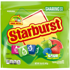 Sour Chewy Candy Individually Wrapped Fruit Sharing Size 15.6 Oz Resealable Bag