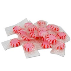 Bulk Peppermint Cinnamon Hard Candy Discs – 2 Lbs, About 175 Pieces