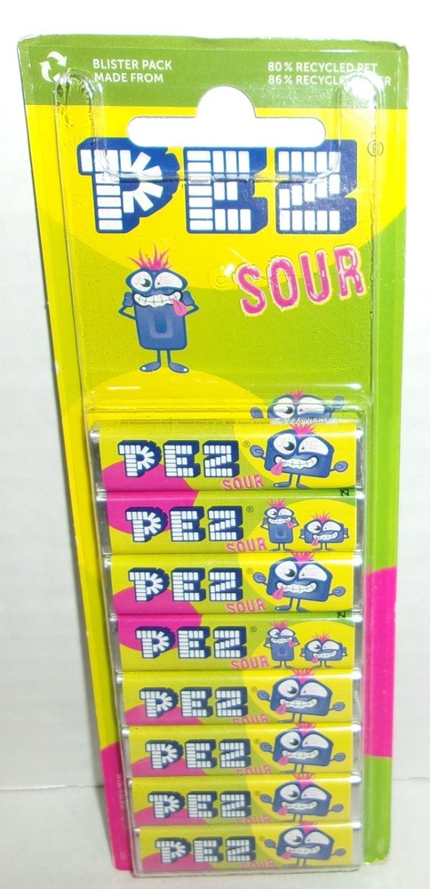 PEZ CANDY REFILL~ 8Pk~PEZ [Carded] European Release – PEZ SOUR