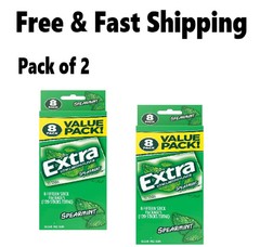 EXTRA Spearmint Sugarfree Chewing Gum, 15 Pieces (Pack of 16)