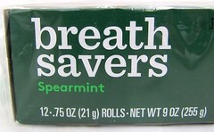 Breath Savers Spearmint Pack of 24 Rolls Mints Breathsavers Bulk Mint Candy