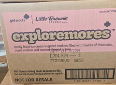 Girl Scout Cookies Exploremores Case Rocky Road Ice Cream – 12 Boxes Exp 9/1/26