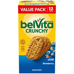belVita Breakfast Bars Biscuits, Blueberry, Value Pack, 12 Packs (4 Biscuits Per