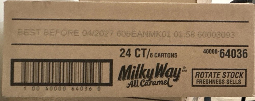 Milky Way All Caramel Chocolate Bars, Caramel Flavor 24 Count Box Exp 04/2027