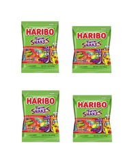 Haribo Gummi Candy, Twin Snakes Gold-Bears, 4 Oz Each PK OF 4