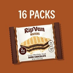 Delicious Dark Chocolate Wafer Cookies – , Keto, Low Sugar Snack (16 Count)