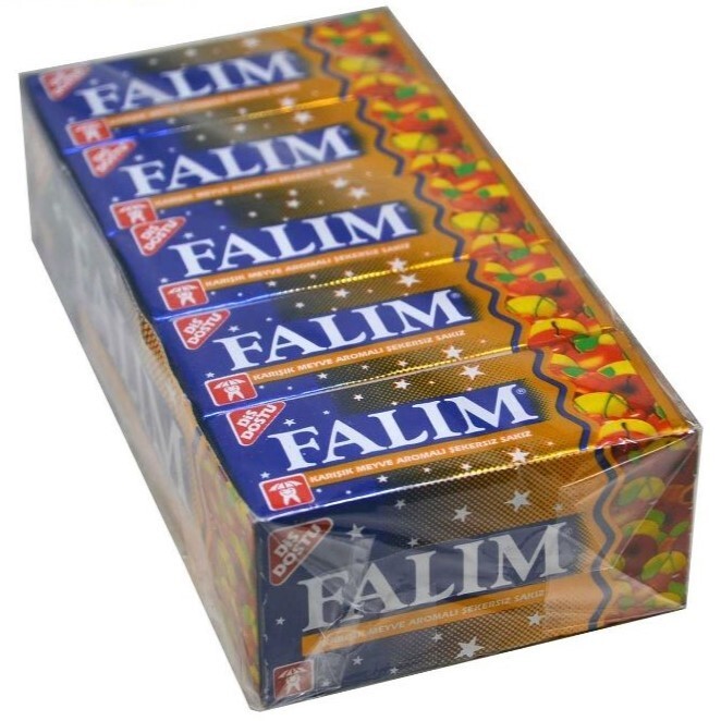 FALIM Original Sugar Free Turkish Chewing Gum Mixed Fruity 900 pcs