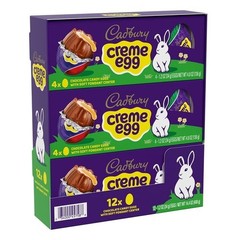 Cadbury CREME EGG 3-Pack 4-1.2 OZ (12) Milk Chocolate & Fondant Easter Candy!🐇
