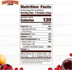 Pepperid Farm na Apricot Raspberry Thumbprint Cookies,. Bag