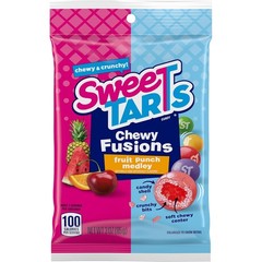 SweeTARTS Chewy Fusions Candy, Fruit Punch Medley, Sweet and Tart, 3 Ounce