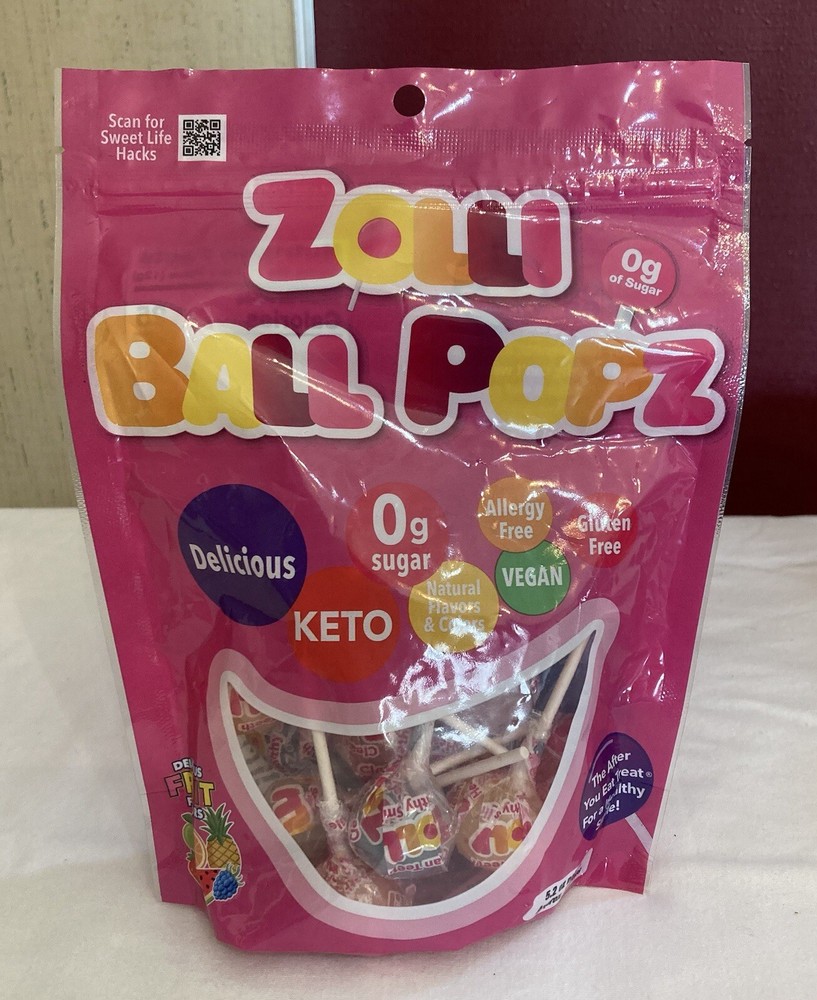 Zollipops Keto Fruit Flavors Ball Pops App 12 Pops E4