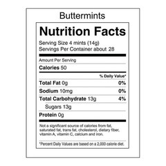 Light Blue Chevron Buttermints, Candy, 108 Pieces