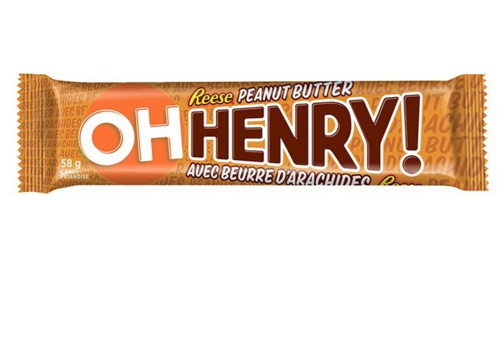 4 x OH HENRY REESE peanut butter Chocolate Candy Bar Hershey Canadian 58g each