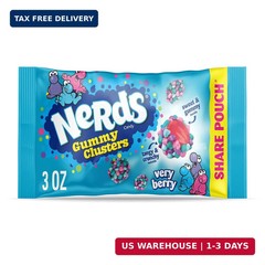 Nerds, Gummy Clusters Candy, Very Berry, Crunchy and Gummy, 3 Ounce