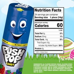 Push Pop Easter Candy Variety Pack, 24Ct Bulk Individually 24 Count, Blue